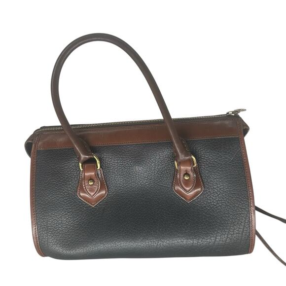 Dooney & Bourke Leather Black & Brown Satchel Crossbody Hand Bag - Picture 2 of 11